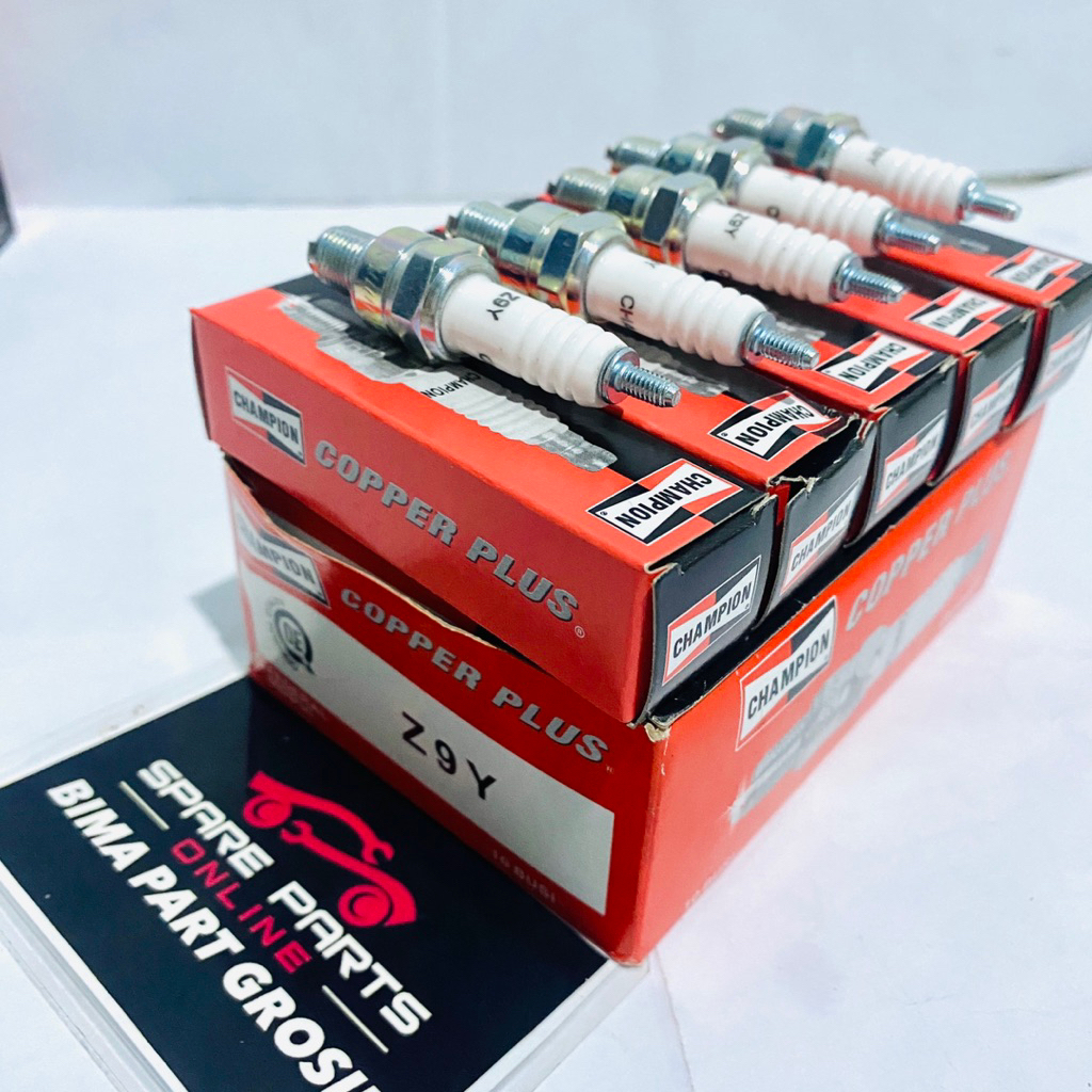 WHOLESALE 10 ชิ้น: CHAMPION Z9Y SPARK PLUG สําหรับ HONDA GRAND, SUPRA, REVO, MIO, JUPITER, VEGA, SMA