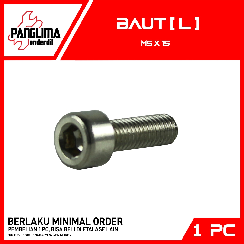 L-L4 Bolt M5x15-5X15-M 5 x 15-M5 Key-K 4 P-Pitch 0.8 Bolt-Bolt