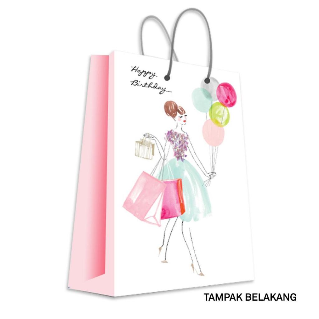 KRAFT PAPER BAG - MEDIUM PAPER BAG - BIRTHDAY - BA2232-HAL019