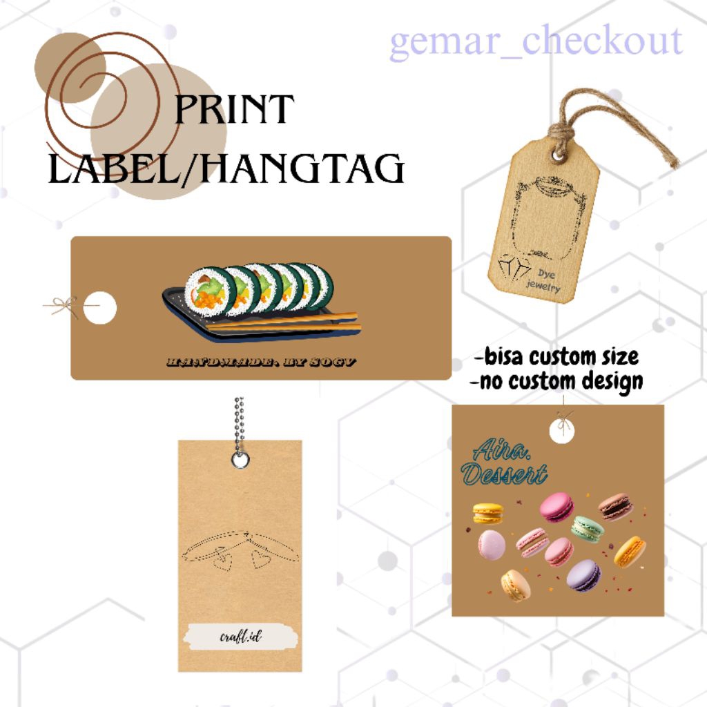 LABEL PRINTING SERVICES / การพิมพ์แบบแขวน
