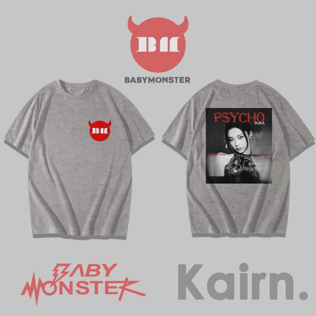 KAIRN - BABYMONSTER RUKA T-SHIRT - PSYCHO / TSHIRT PSYCHO BABYMONSTER / FANSMERCH