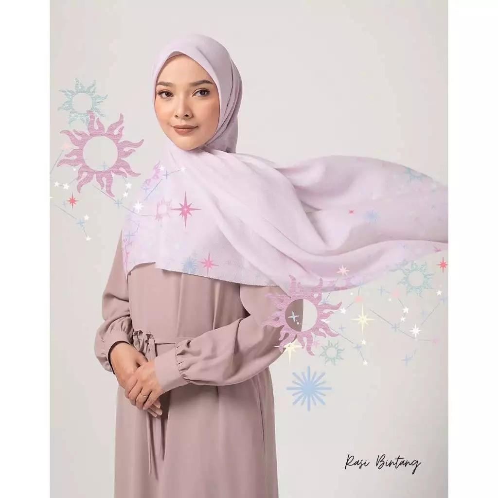 (กล่องฟรี SCARF) ZOYA Rasi Scarf Motif - ฮิญาบแฟชั่นมุสลิม Square Hijab Motif พร้อมกล่องวัสดุ Voal