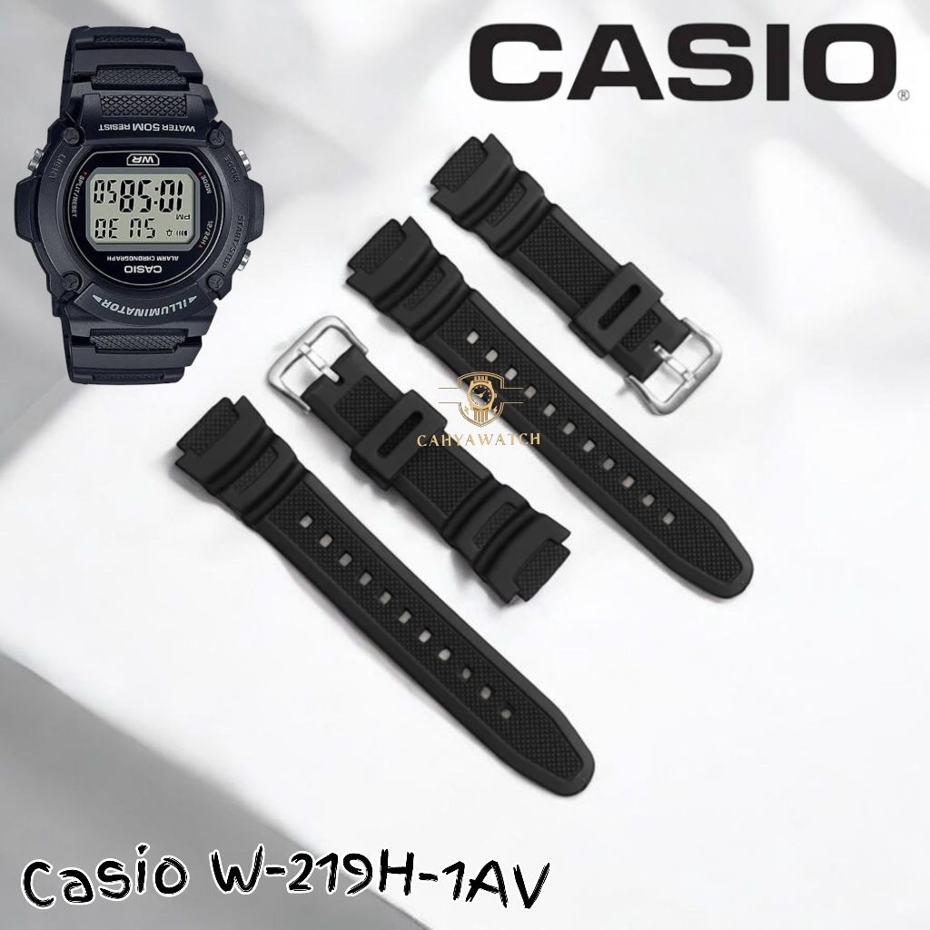 สายนาฬิกา Casio W-219H สายนาฬิกายาง Casio W219H