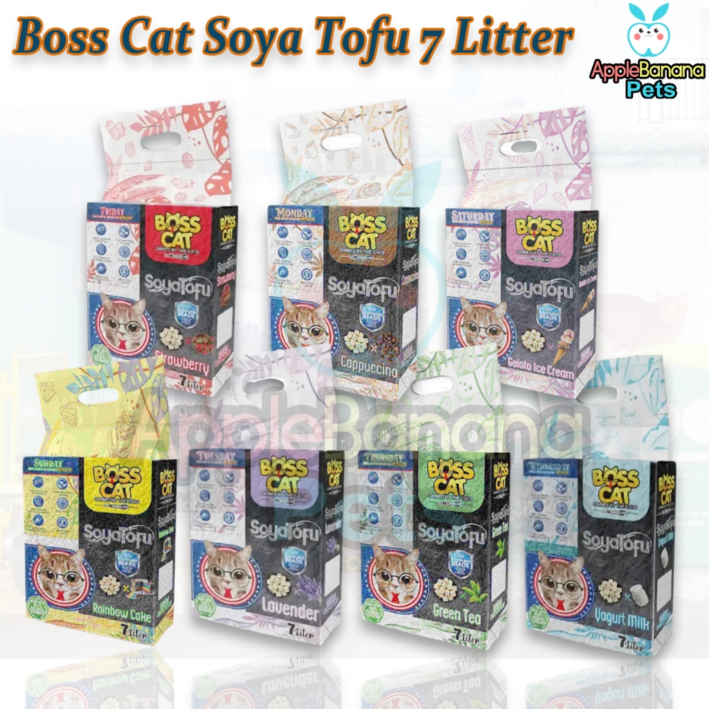 BOSSCAT Tofu Soya 7L Boss Cat Tofu Soya Cat Litter 7 ขยะ
