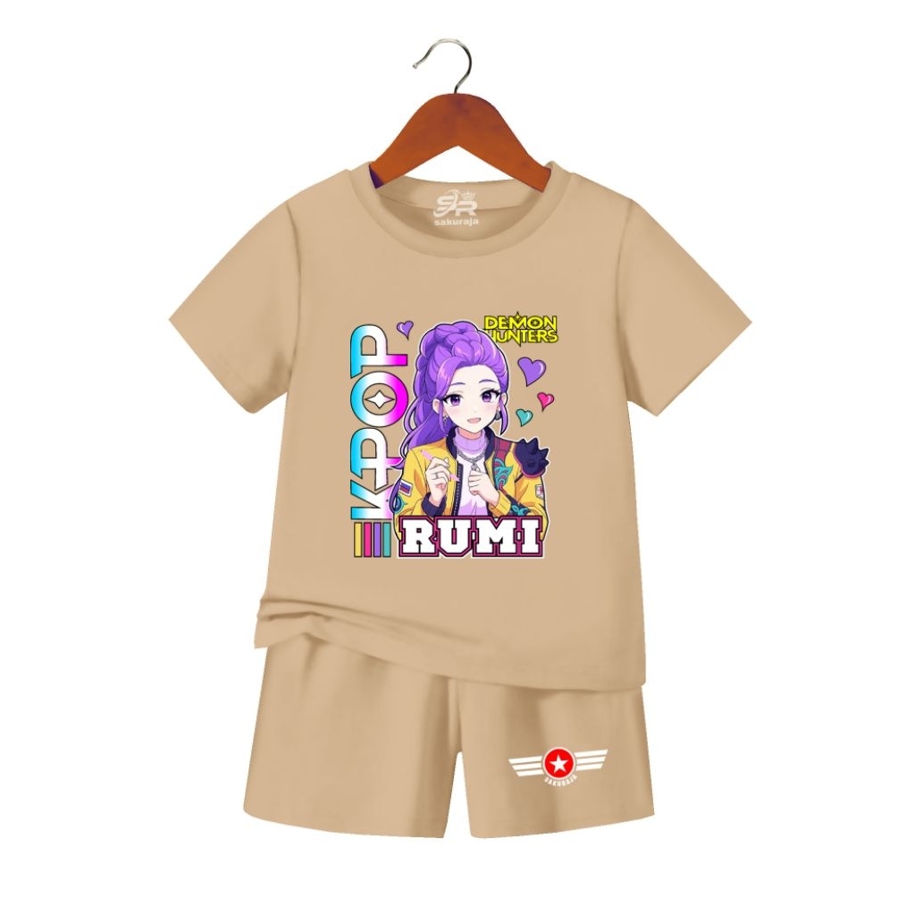 Rumi demon Hunters character motif ชุดเสื้อยืดเด็กผู้หญิง