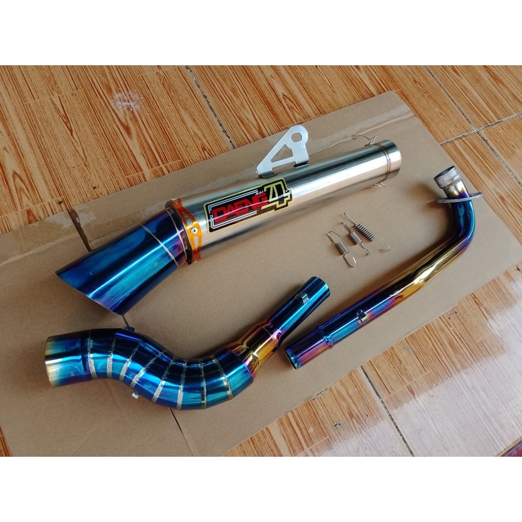 แดง Sai4 ท่อไอเสีย Bluegold 51 มม. สําหรับ Wave XRM Raider j Smash Vega vorce/Jupiter RC Dream RS 12