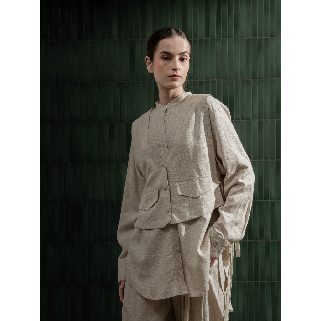 REEVE VEST CREME - ALEZA TOP