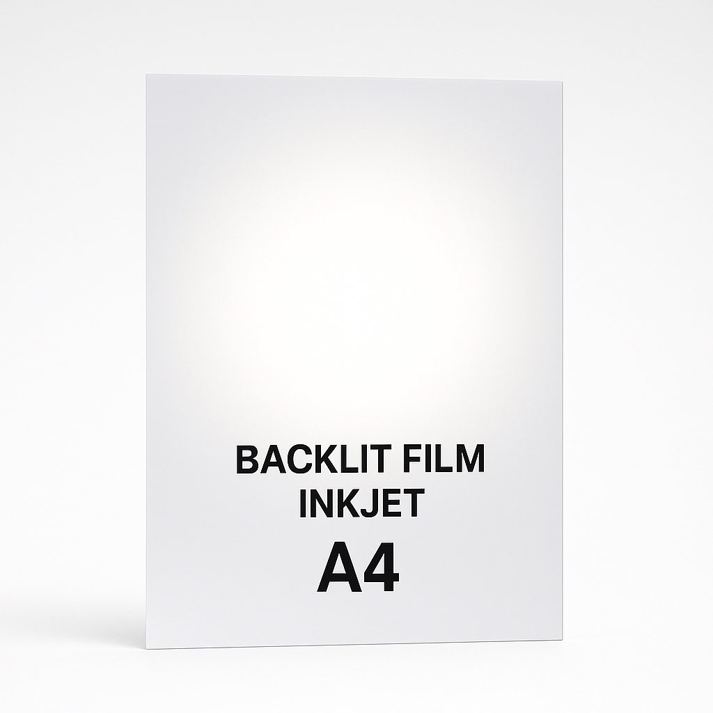 ABC Backlit Film Inkjet 120g - กระดาษกล่องนีออนสีขาวน้ํานมใส A4 (หมึกย้อมเสื้อผ้า) - เนื้อหา 20 แผ่น