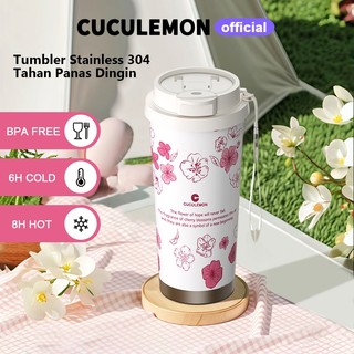 CucuLemon Botol Minum Stainless Steel Tumbler Air Pans 530ml Termos Kopi Portable Bottles Kopi