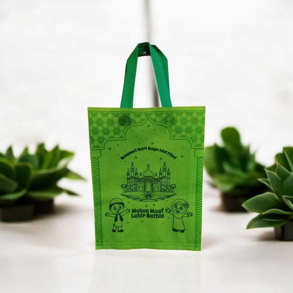 (Eid Gift Bag Printing/Image 2 ด้าน) ถุงของขวัญหูหิ้วพับด้านข้าง ขนาด 30x40 (ราคาต่อโหล)