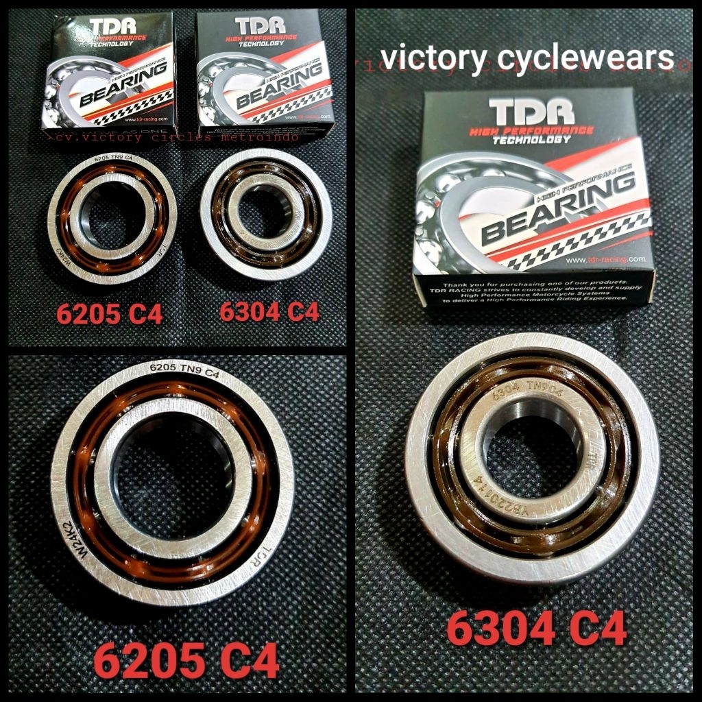 ต้นฉบับ TDR BEARING 6205C4/6304C4 เพลาข้อเหวี่ยงสําหรับ RX KING, JUPITER Z, VEGA R เก่า