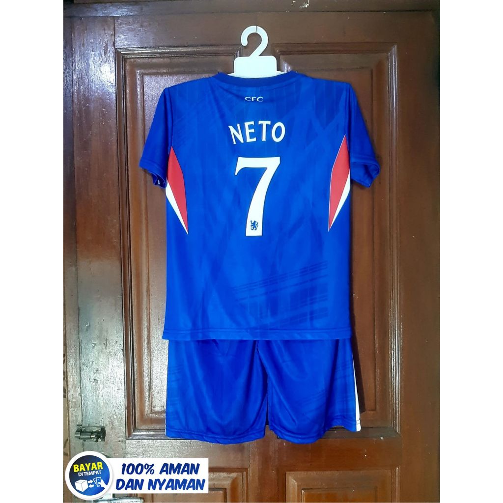 เสื้อฟุตบอลเด็กชาย Pedo Neto | เสื้อเจอร์ซีย์สีน้ําเงิน SUPPLIER 2025/2026 | Celsie Home Jersey 2025