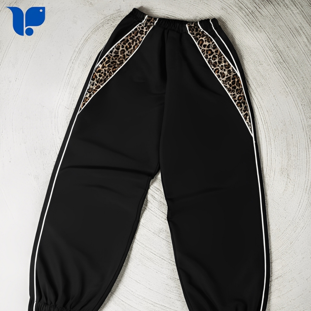 LEOPARD BAGGY PANTS / BAGGY PANTS LINE LEOPARD MOTIF
