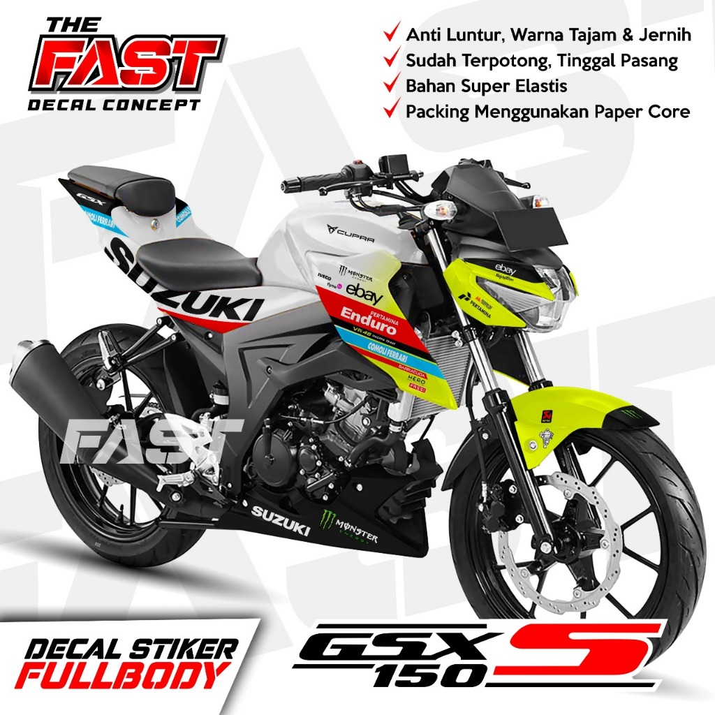 สติ๊กเกอร์ GSX 150 S FULL BODY, ใหม่ล่าสุด ENDURO RACING MOTIF, SHARP COLOR, ANTI-FADE