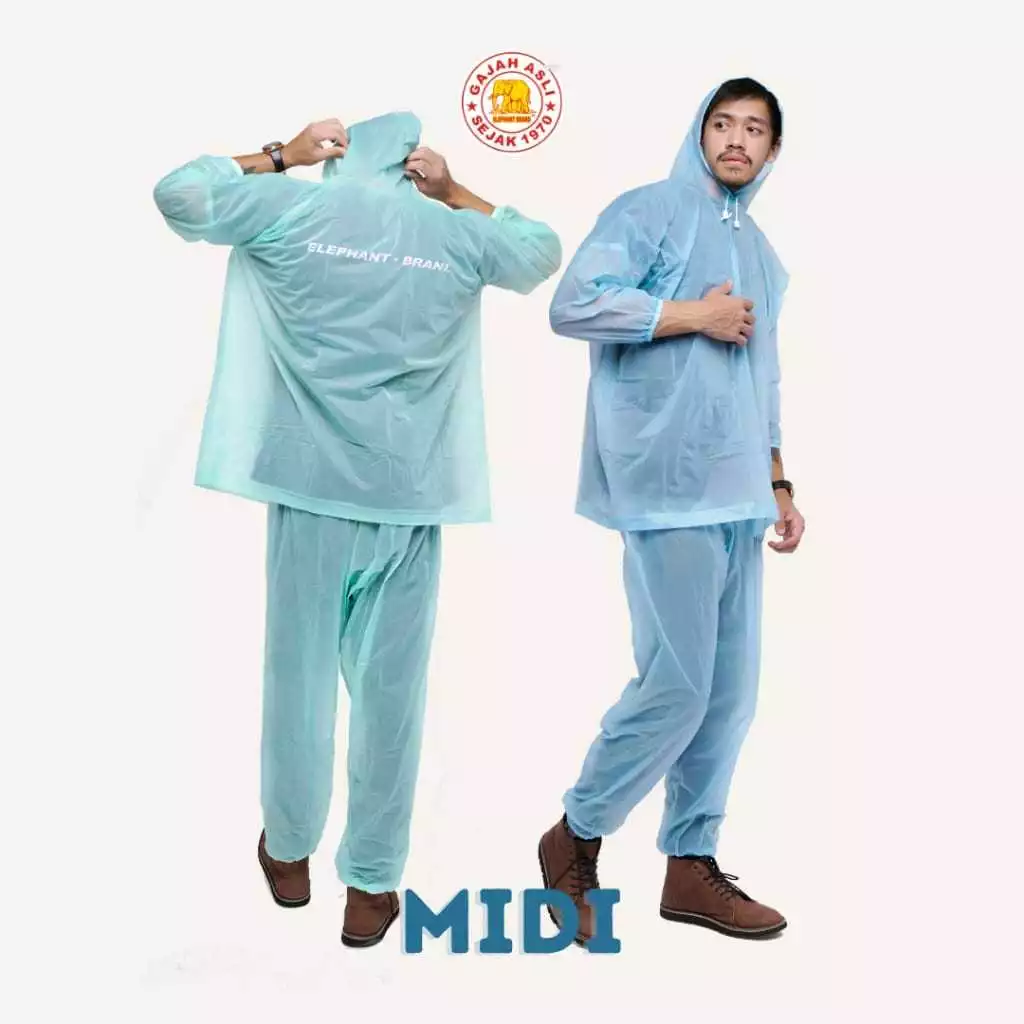 MIDI เสื้อกันฝนผู้ใหญ่แบบชุดเสื้อกางเกง F1067 thumbnail 5