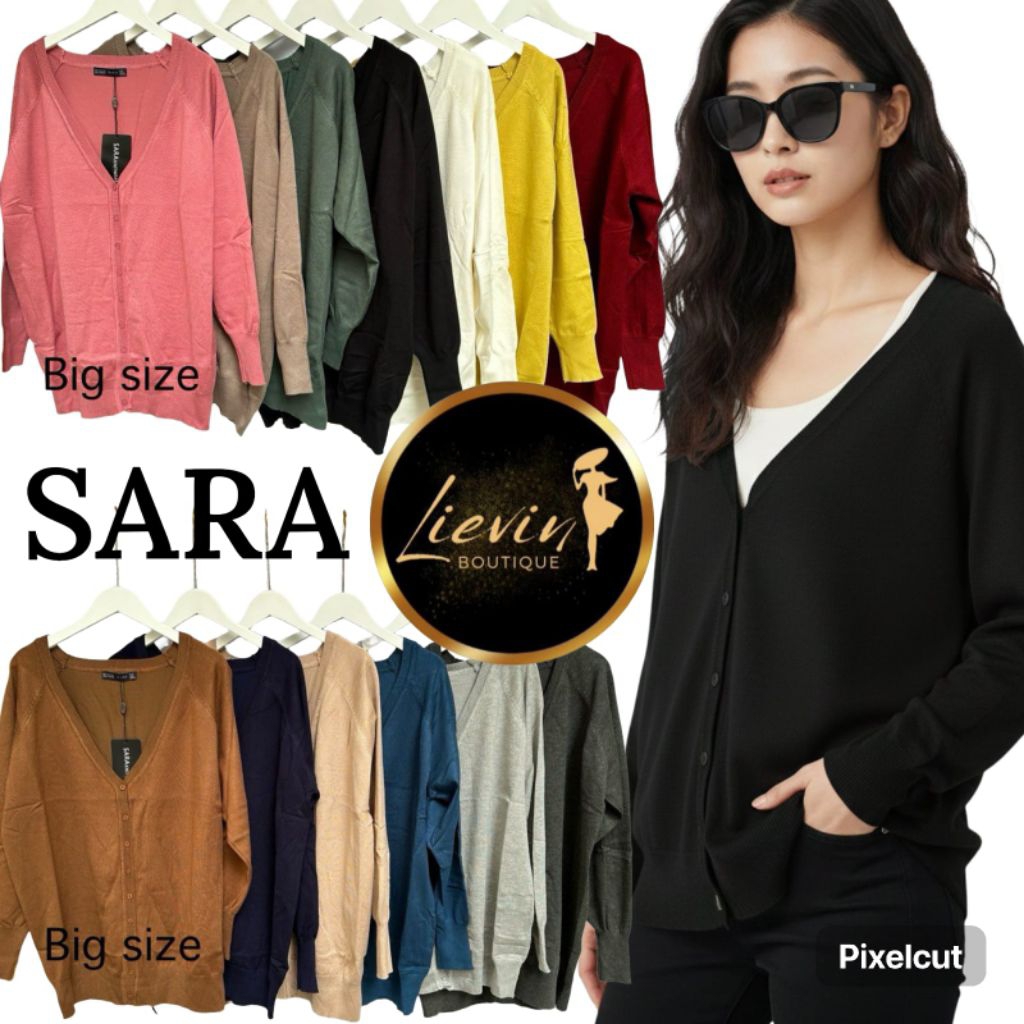 [KN42] SARA KNIT LONG PLAIN CARDIGAN / CARDIGAN ผู้หญิง