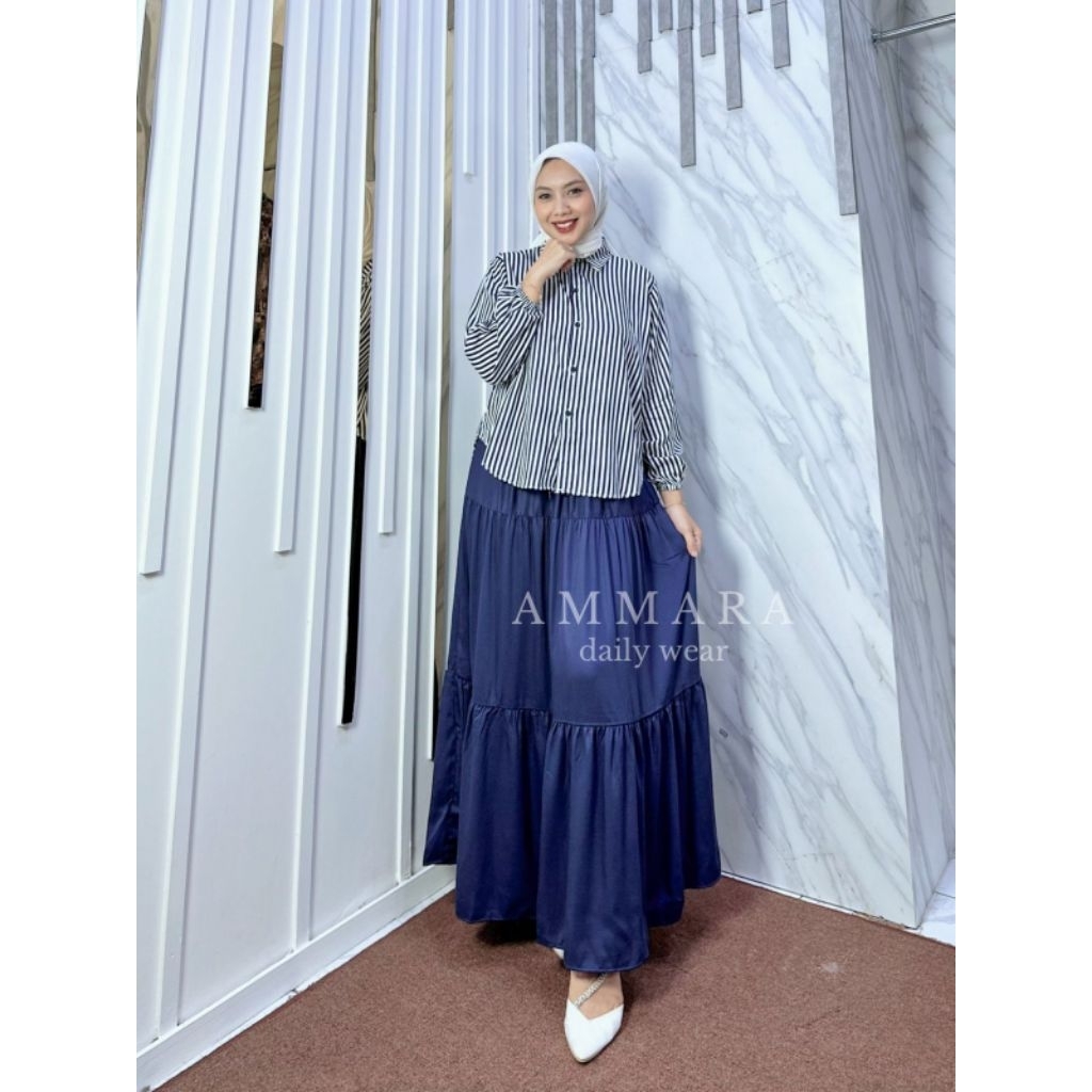 SETROK ALYSA//ONESET SKIRT PALELA RAYON PREMIUM // PLAIN ARABELL SKIRT SET