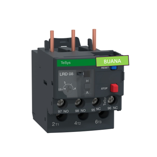 Thermal Overload 2.5-4A LRD 08 โอเวอร์โหลดไฟฟ้า VRD08 คอนแทคโอเวอร์โหลด 2.5-4A