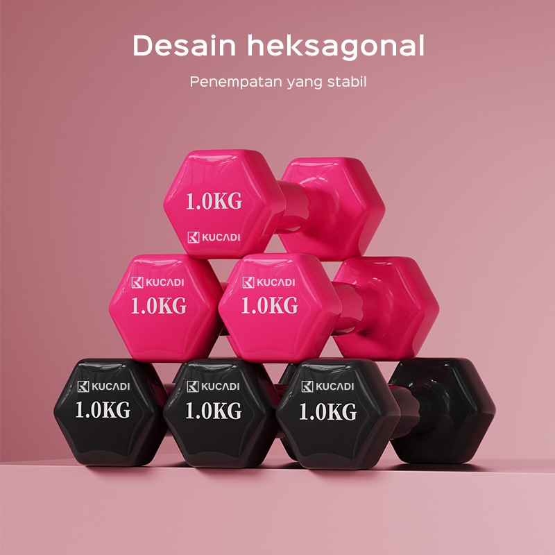 KUCA/Dumbell 1KG/Mini Barbell/Non-Slip Dumbbell/Yoga Dumbbell (1 ชิ้น)