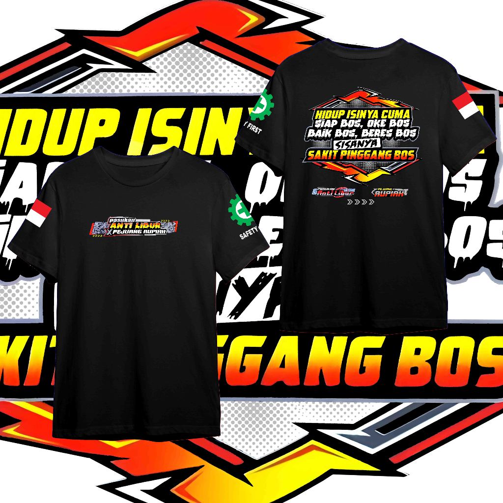 Anti-Holiday Troop เสื้อยืด X Rupiah Fighter พร้อมคําชีวิตเท่านั้น OK Boss Ready Good Boss Boss Boss