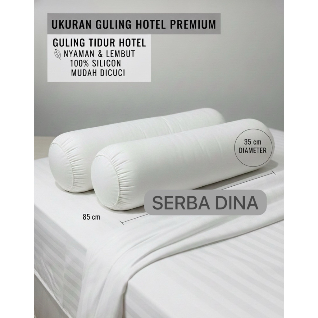 TWO PREMIUM HOTEL BOLSTERS UK 35 x 85