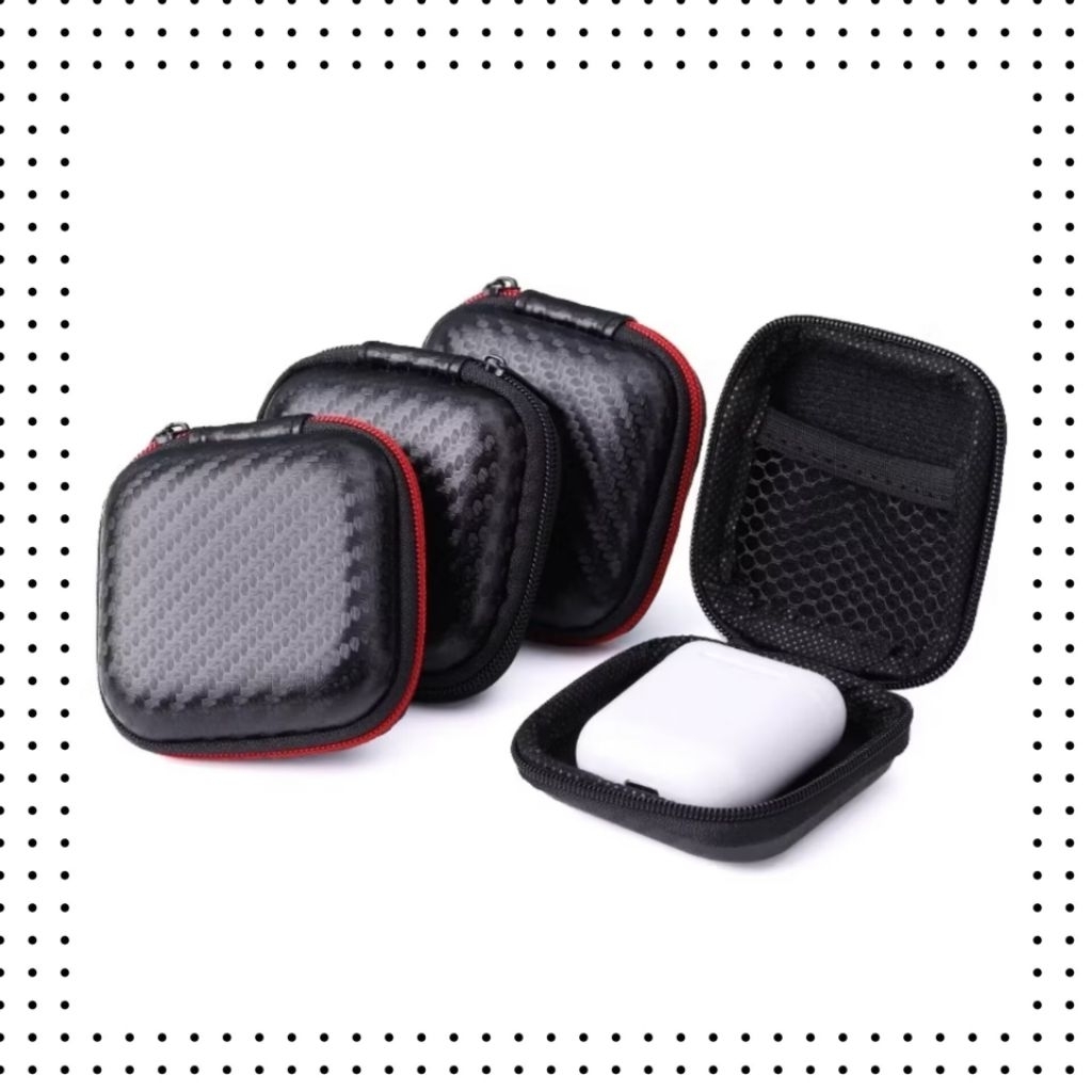 Nc21-Pouch Square Wallet Cashe organixwr ที่ใส่ชุดหูฟังแบบกุญแจเหรียญ