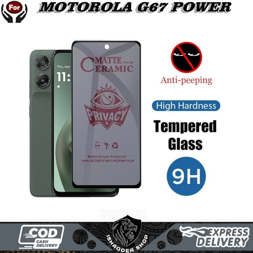 กระจกนิรภัย PRIVACY MOTOROLA 67 POWER 5G SCREEN PROTECTOR