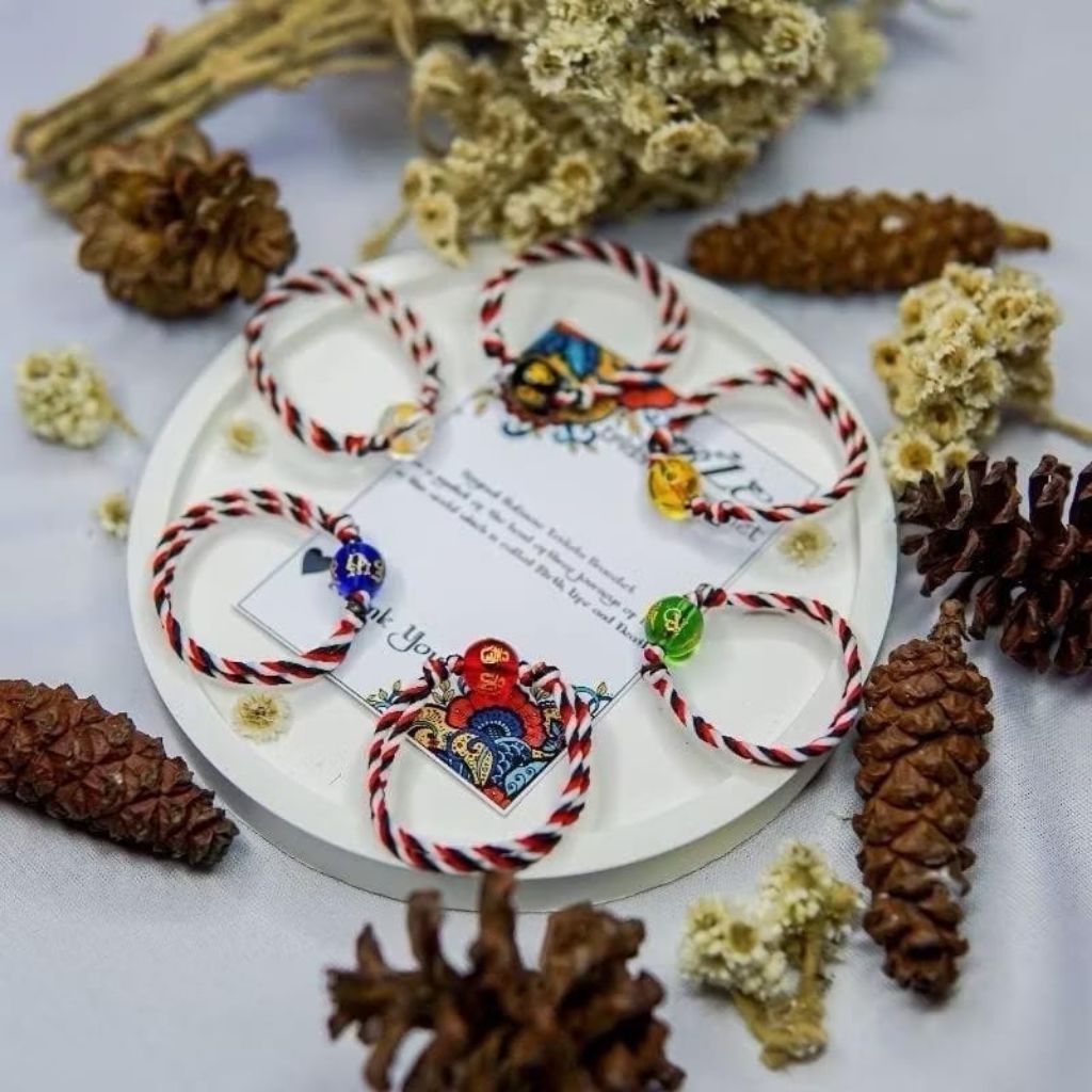 สร้อยข้อมือวันศุกร์ Baby-Toddler Crystal Ball Lucky Oak Agate Stone (ทิเบต) Reject Bala Bracelet