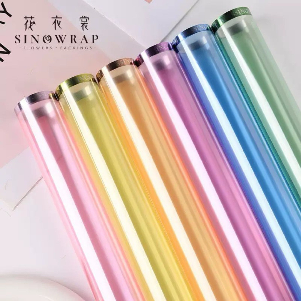 [5 แผ่น] FLOWER WRAPPING PAPER CELLOPHANE RETAIL FLOWER BOUQUET PAPER HAND BOUQUET Candy Rose Series