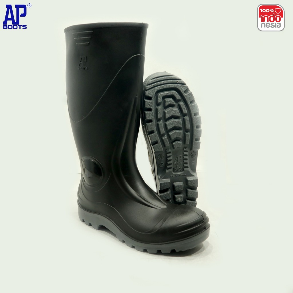 AP SAFETY S5 39-46 BLACK/GREY - RUBBER SAFETY BOOTS - AP BOOTS