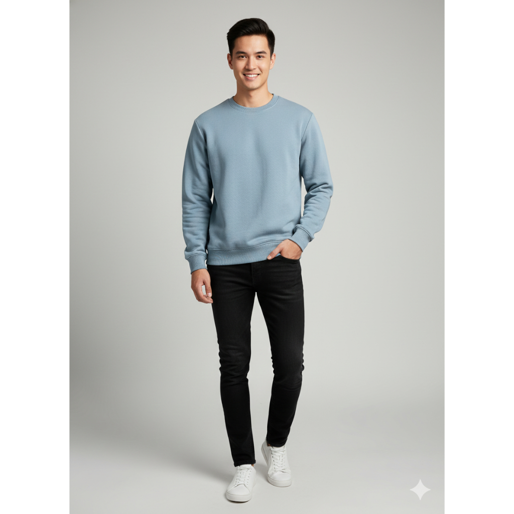 [HM-42] H*M Crewneck Men | คอกลมสีพื้นสําหรับผู้ชาย