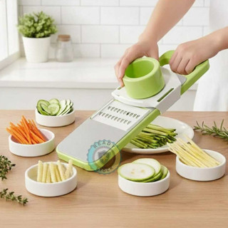 Parutan Manual Sayur Dan Buah Vegetable Cutter 5 IN 1 Multifungsi Premium Vegetable Cutter Slicer Stainless Steel