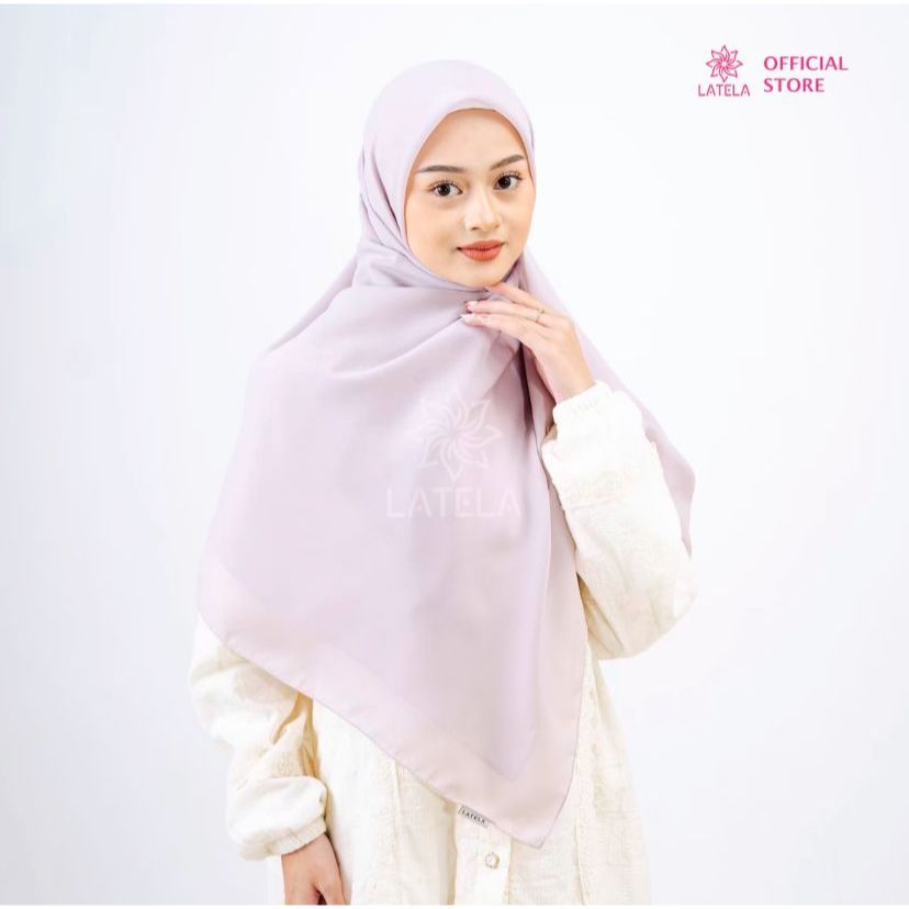 Latela - Plain Square Jumbo Syri Hijab 130x130 Ukhti Plain Square Hijab Jumbo Syrani Polycotton Hija