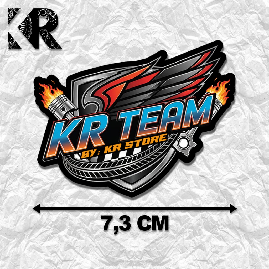 สติ๊กเกอร์ KR TEAM โดย KR STORE | สติกเกอร์อุปกรณ์เสริมรูปแบบ | สติ๊กเกอร์ซิ่ง