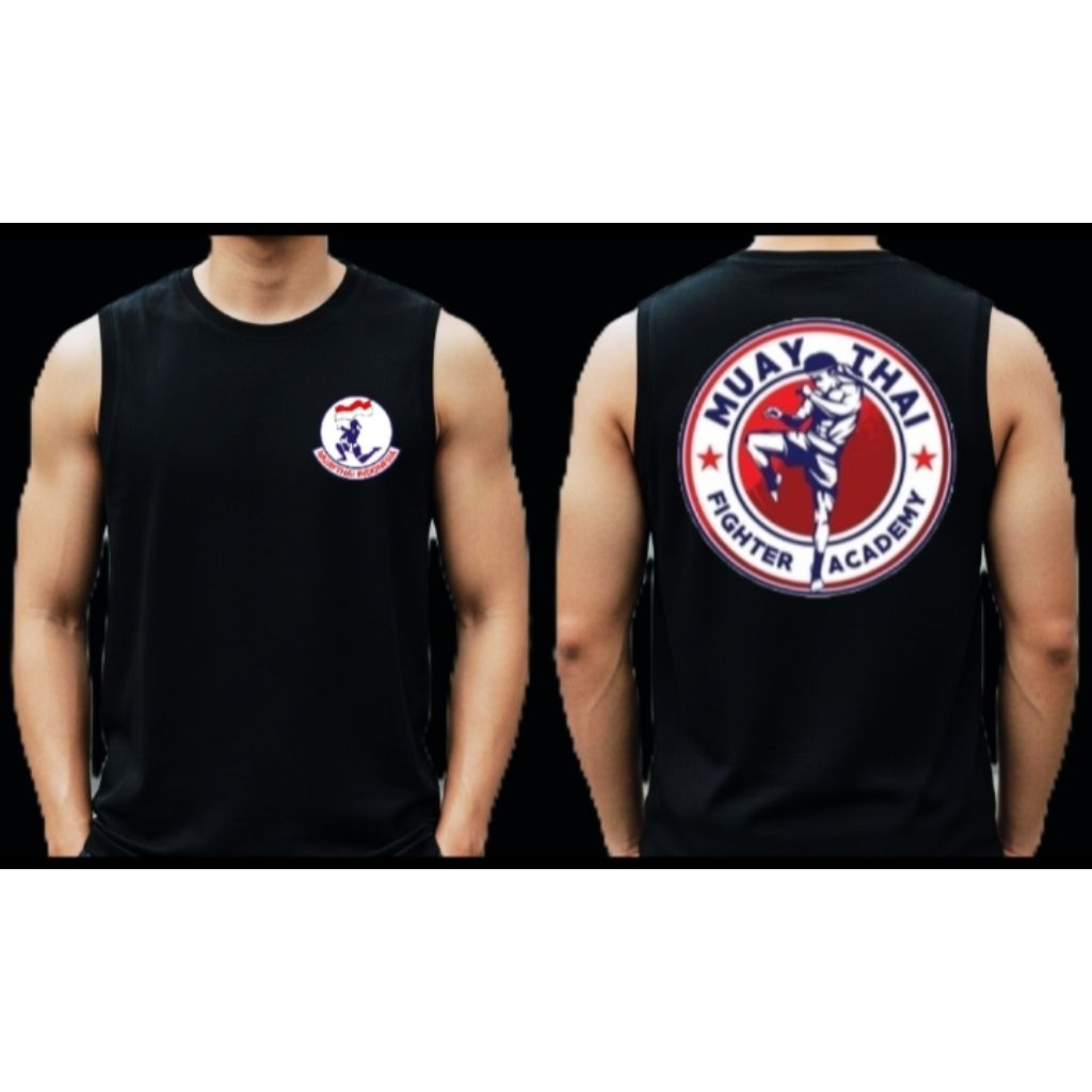 Muaythai เสื้อกล้าม/ เสื้อยืด Muaythai สีดํา&ขาว
