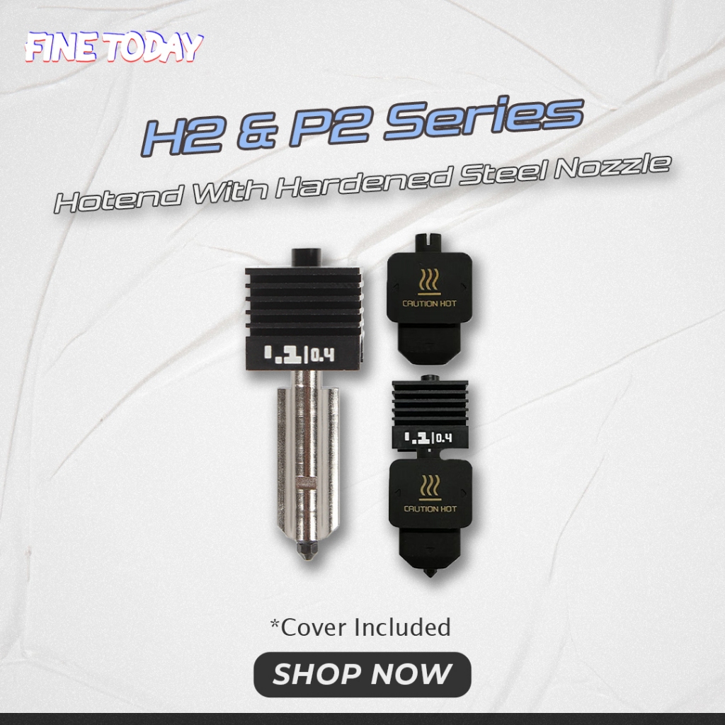 Hotend ชุดเหล็กชุบแข็ง 0.2, 0.4, 0.6, & 0.8 มม. หัวฉีดสําหรับ BULB H2D H2S P2S อะไหล่