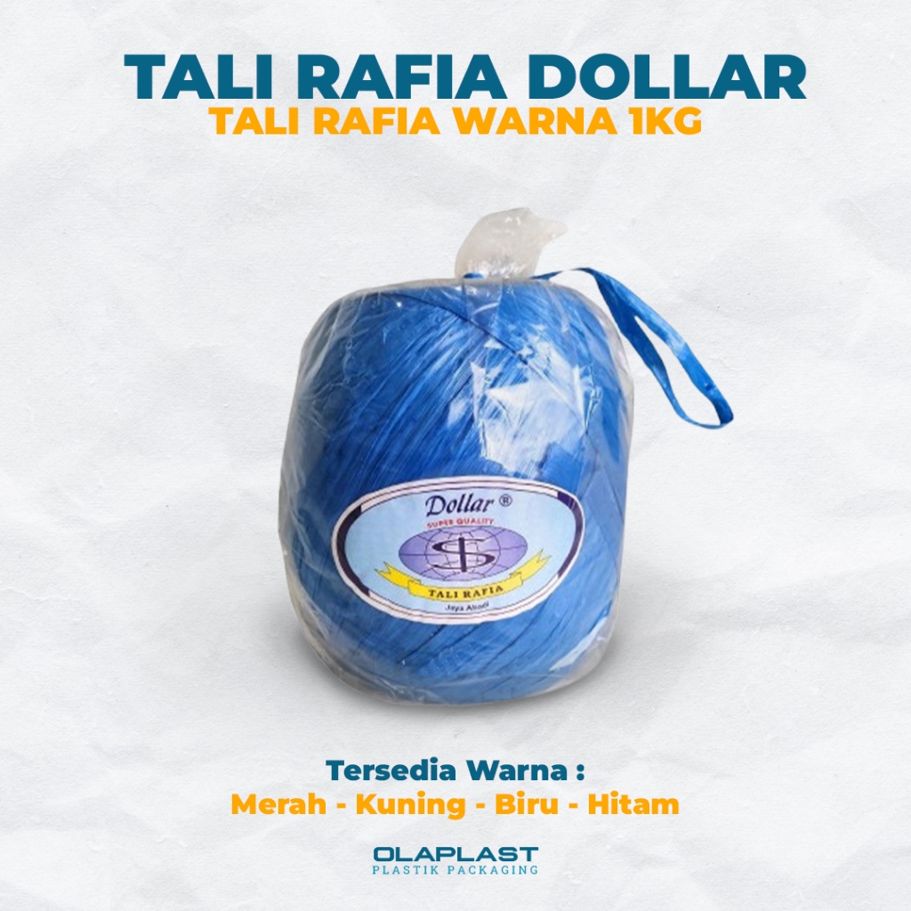 1กก. Blue Dollar Rapia Rope Rapiah Rope 1กก. Blue Dollar Raffia Rope