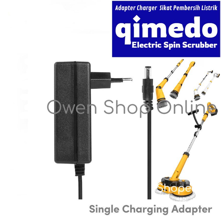 Qimedo Q1 Q2 M1 ไร้สาย Spin Scrubber Charger Adapter แปรงขัดห้องน้ําไฟฟ้า Mop พรมแปรงทําความสะอาดห้อ