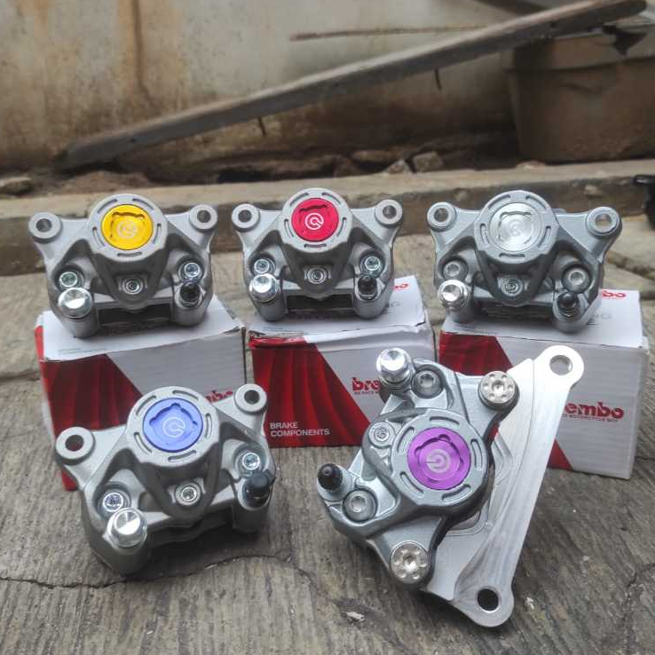 คาลิปเปอร์เหรียญใหญ่สีเทา 2p พร้อมขายึดคาลิปเปอร์ด้านหลัง 2p nmax