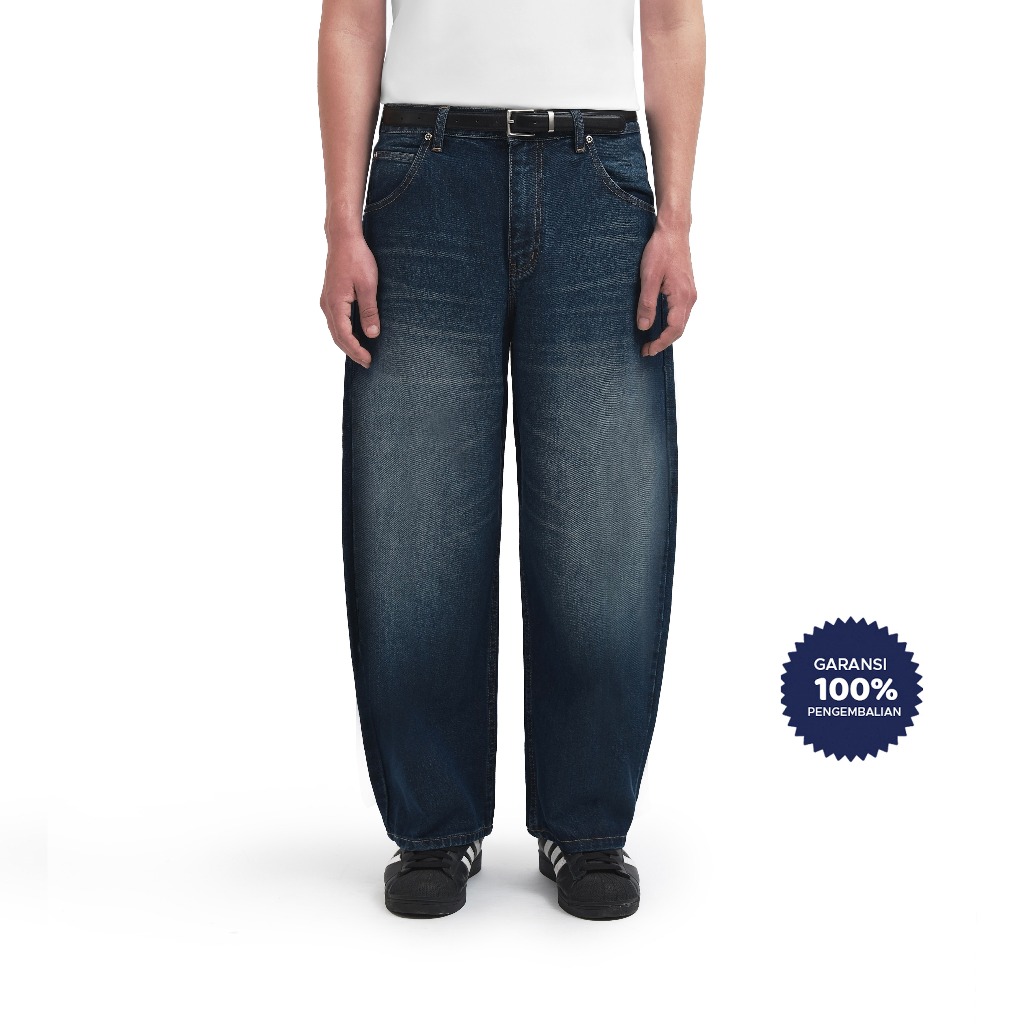 Wide Barrel Loose Curve Baggy Jeans โดย CELANASTUDIO