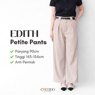 ELLEANO PETITE | Edith Pants - Petite Pants - Celana Highwaist Kulot Wanita Pendek - Celana Kerja / Formal