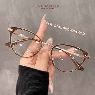 La Chapella Kacamata Minus Cylinder Lensa Photocromic  Anti Radiasi Blueray Bahan TR-90+Metal Model Cat Eye Fashion Terbaru 31260