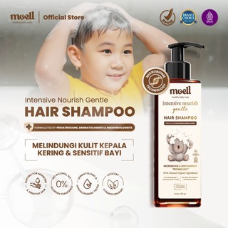Moell Intensive Nourish Gentle Hair Shampoo Bayi Anak 185gr Dengan Calendula Oil - Kulit Kepala Sensitif & Iritasi - Tanpa SLS & Alkohol - Menumbuhkan & Melebatkan Rambut - Skincare Bayi Newborn - Skincare Anak - Formulasi Dokter