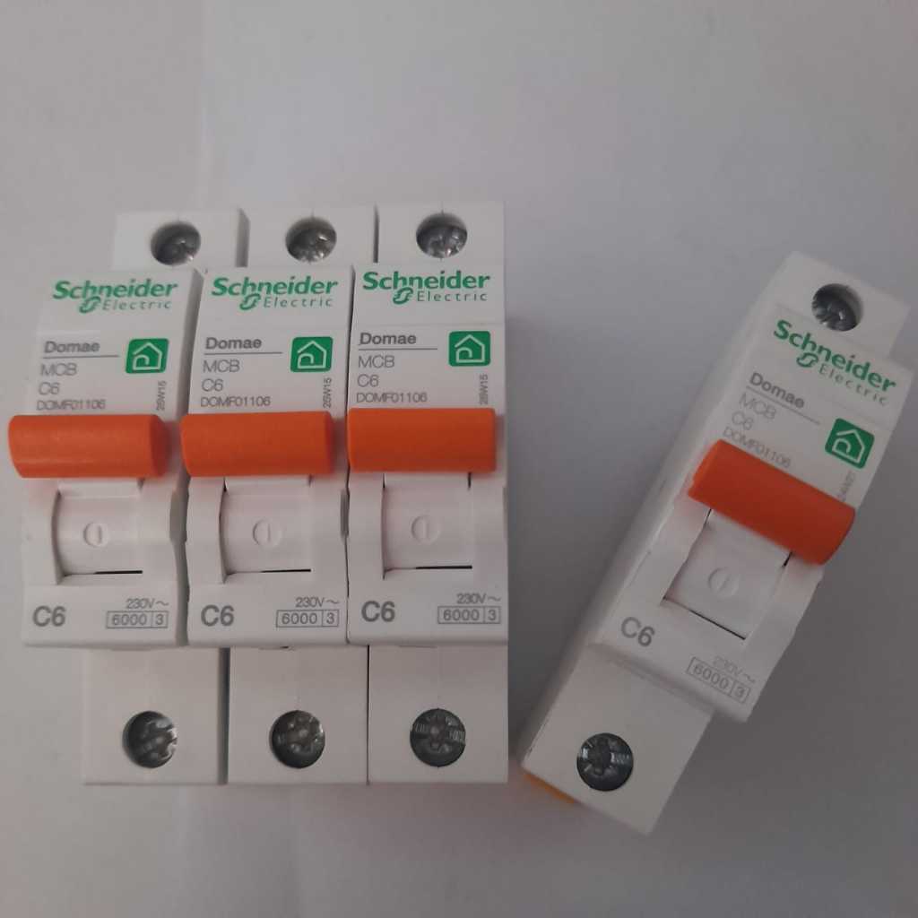 MCB ใหม่ DOMAE SCHNEIDER 6A SNI ดั้งเดิม
