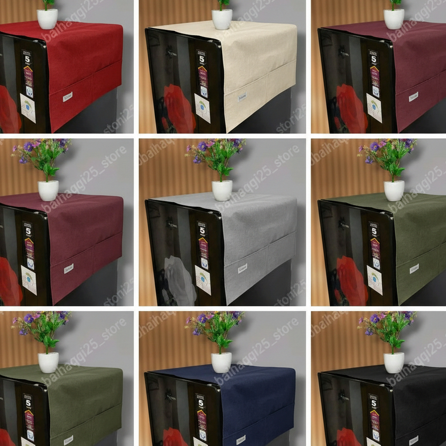 DENIM FRIDGE Cover / UK 115 X 47 / 1-2 ประตูผ้าคลุมตู้เย็น