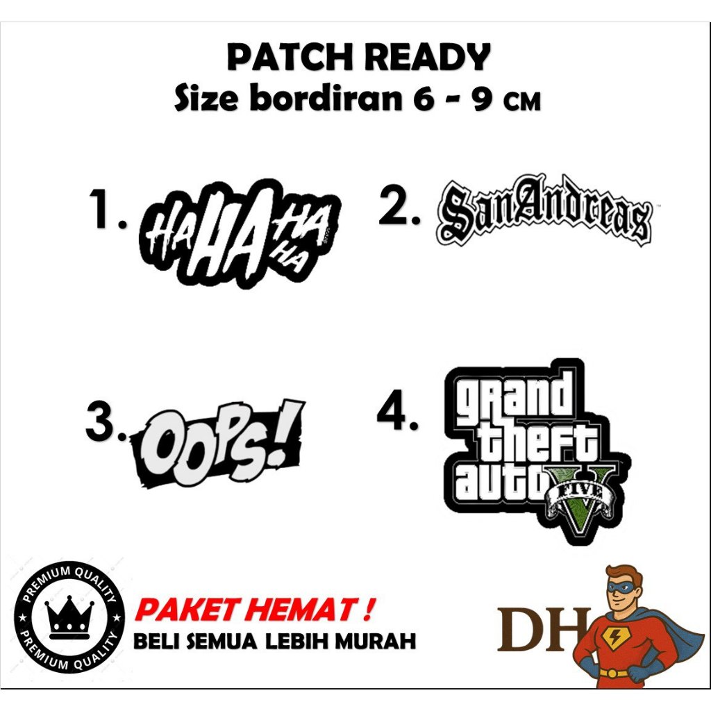 COOL LOGO PREMIUM EMBROIDERY PATCH 18 - DH