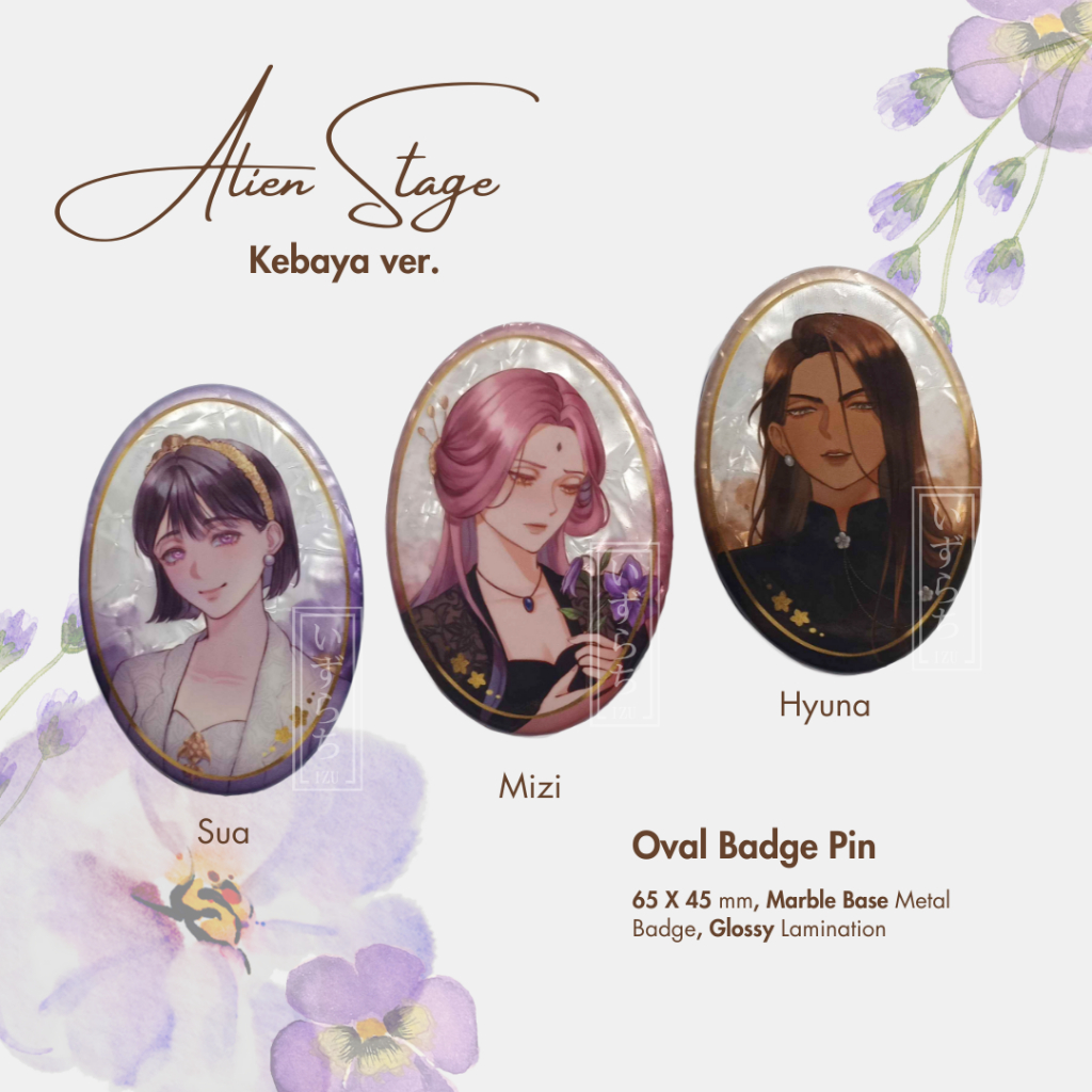 ALST Alien Stage Mizi Suae Hyuna Kebaya ver Oval Badge Pin Fanmerch โดย Izirachii