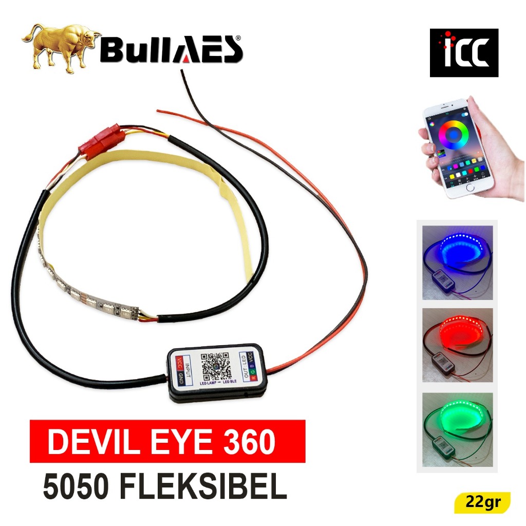 Devil Eye RGB 360 ยืดหยุ่น WS2815 5050 25 CM 30 LED