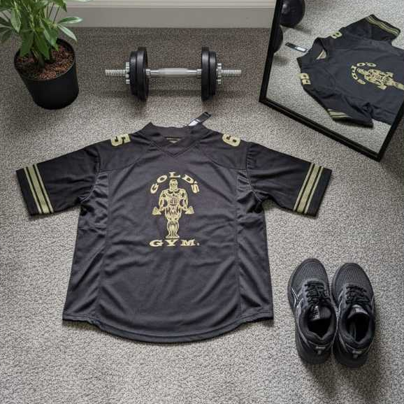 OVERSIZED RENGLAND GOLD GYM OVERSIZE FITNESS GYM T-SHIRT - KMCR NEXTLEVEL