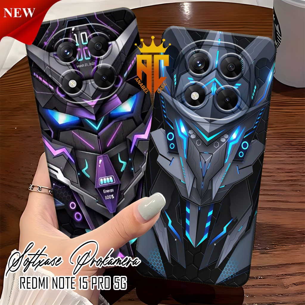 Softcase Hp Xiaomi Redmi Note 15 pro 5g - Note 14 pro 4g - Note 14 pro 5g - Note 14 Pro Plus 5g ล่าสุด Cool Robot Motif [RN4]